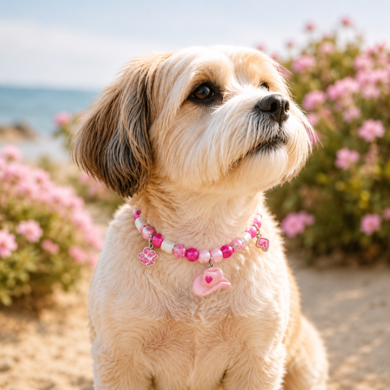 Chien avec collier PEPS