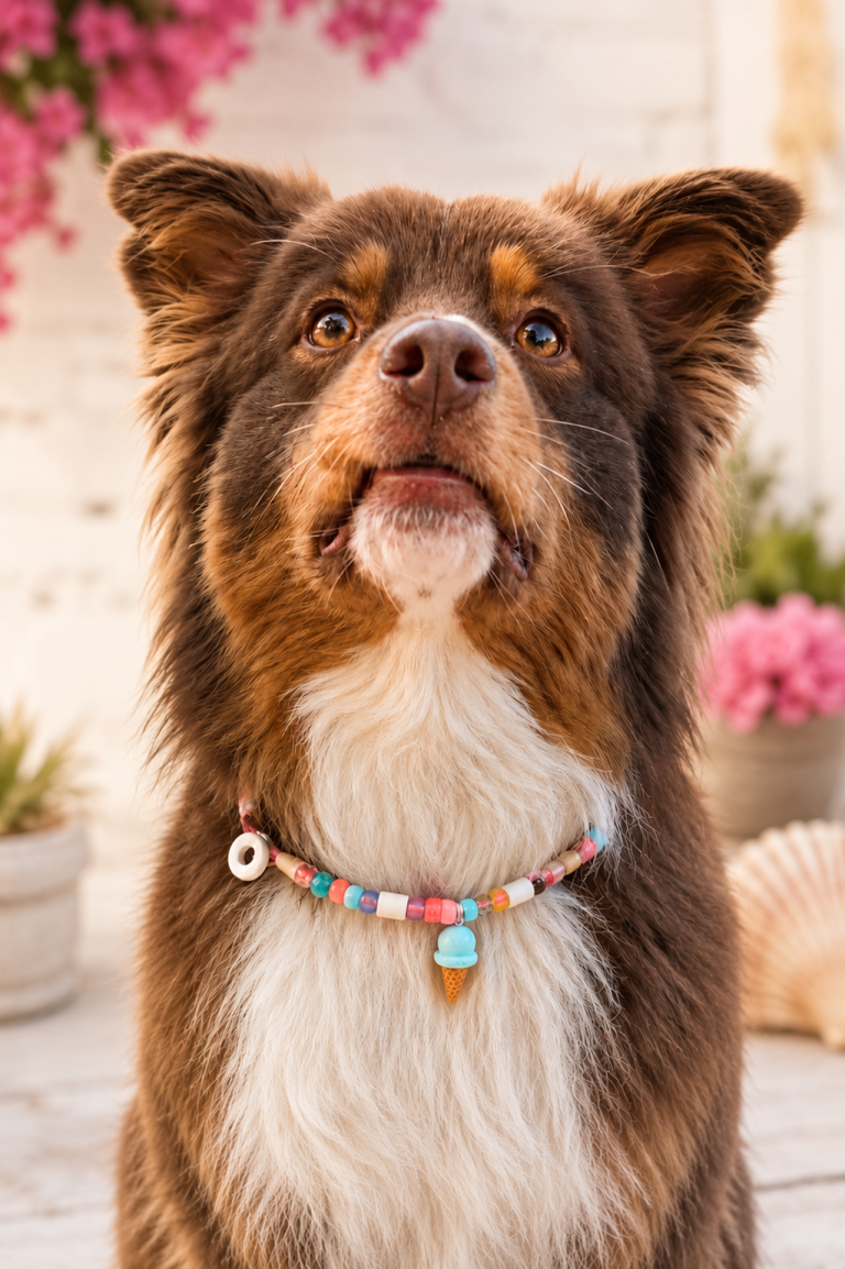 Chien avec collier PEPS